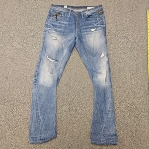 G Star Raw Men's Jeans 28x34‎ 3301 KBWG 100 Jack Pant Denim Button Fly